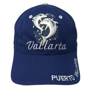 Puerto Vallarta Dolphins Strapback Baseball Cap Blue One Size Adjustable Nexen